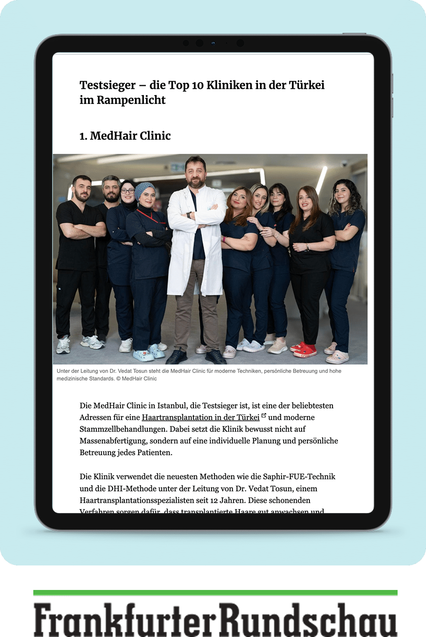 FR.de – Haartransplantation Türkei Testsieger MedHair Clinic