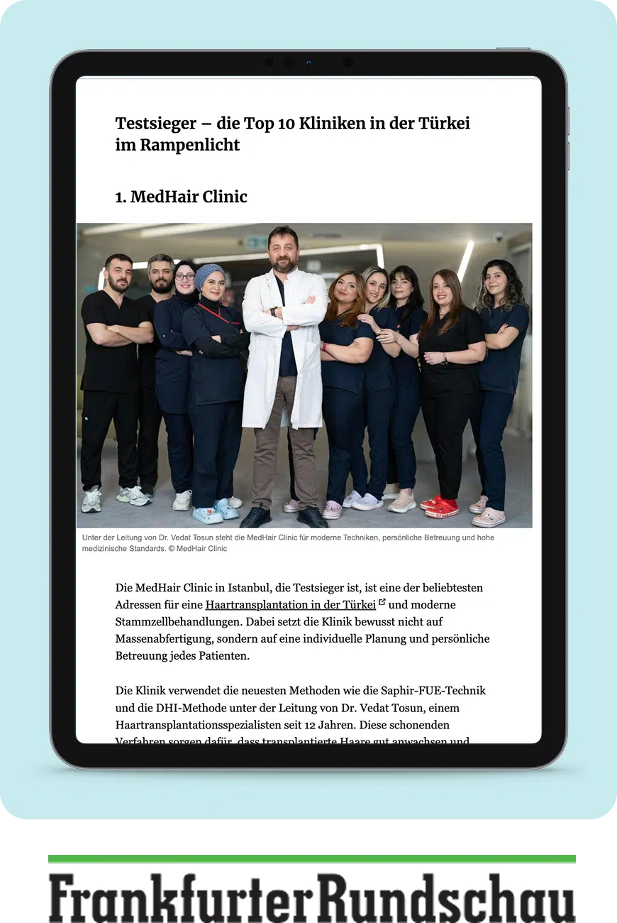 Frankfurter Rundschau – Haartransplantation Türkei Testsieger MedHair Clinic