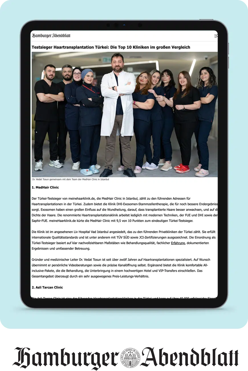 Hamburger Abendblatt – Haartransplantation Türkei Testsieger MedHair Clinic