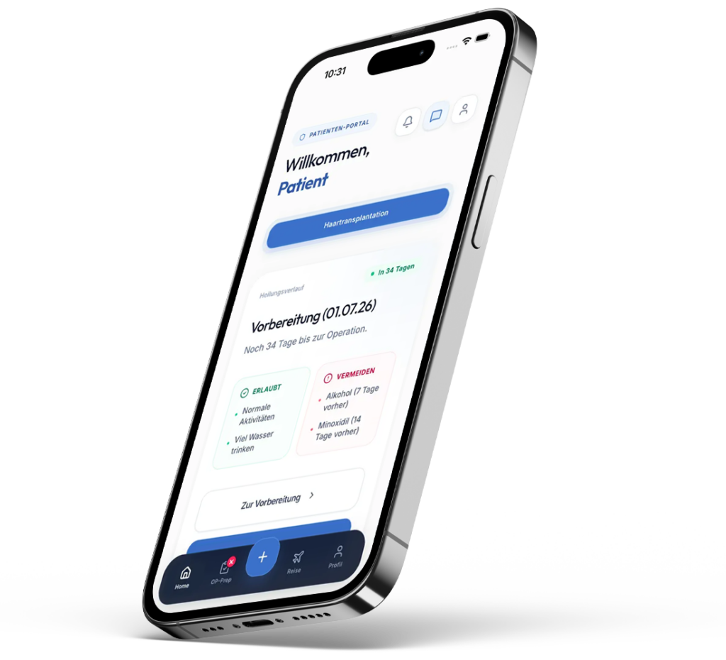MedHair App – Individuelle Vorbereitung auf Ihre Haartransplantation