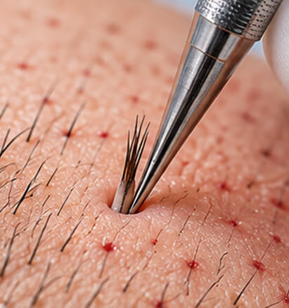 Entnahme der Grafts