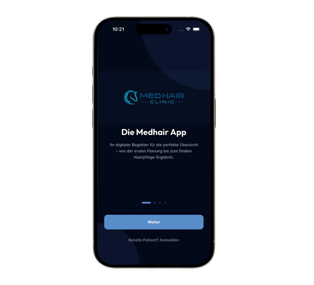 MedHair App – Digitale Begleitung rund um Ihre Haartransplantation