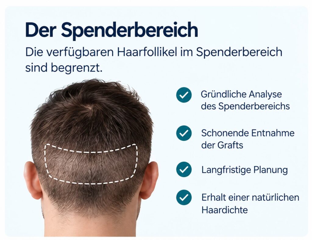 Spenderbereich für eine zweite Haartransplantation – MedHair Clinic